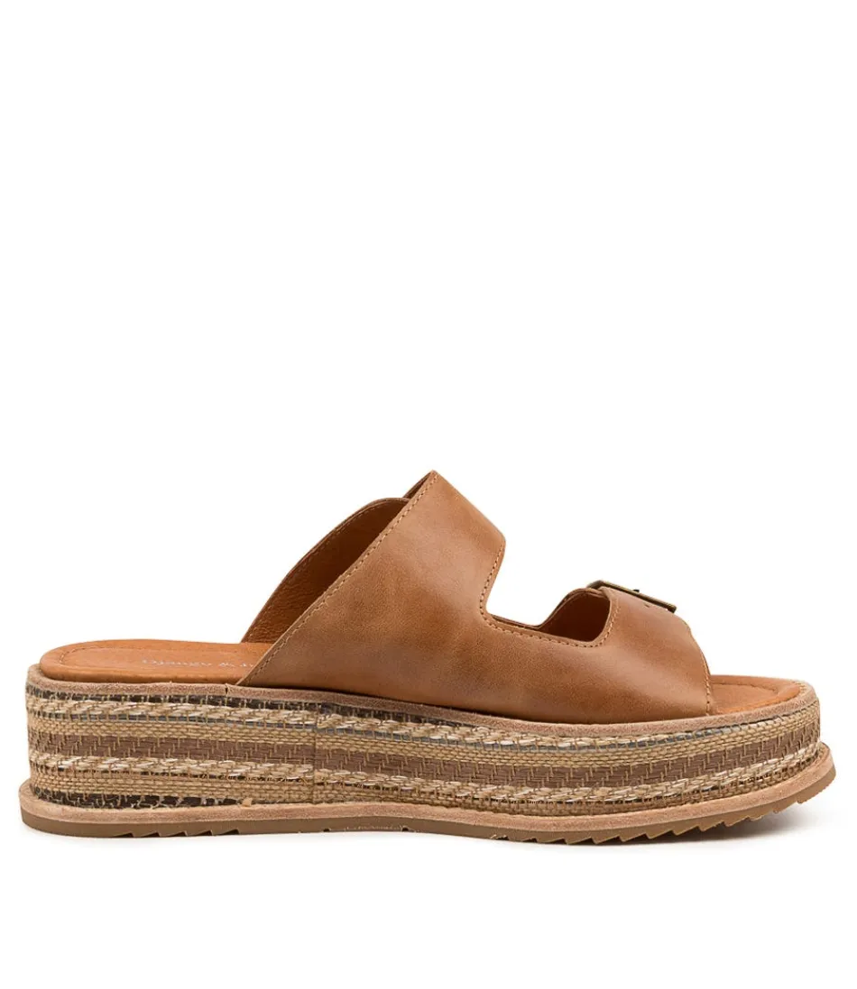 Élégantes Espadrilles Printanières Django & Juliette - Cuir Souple Tan pour Femme - Style Urbain & Confort Optimal