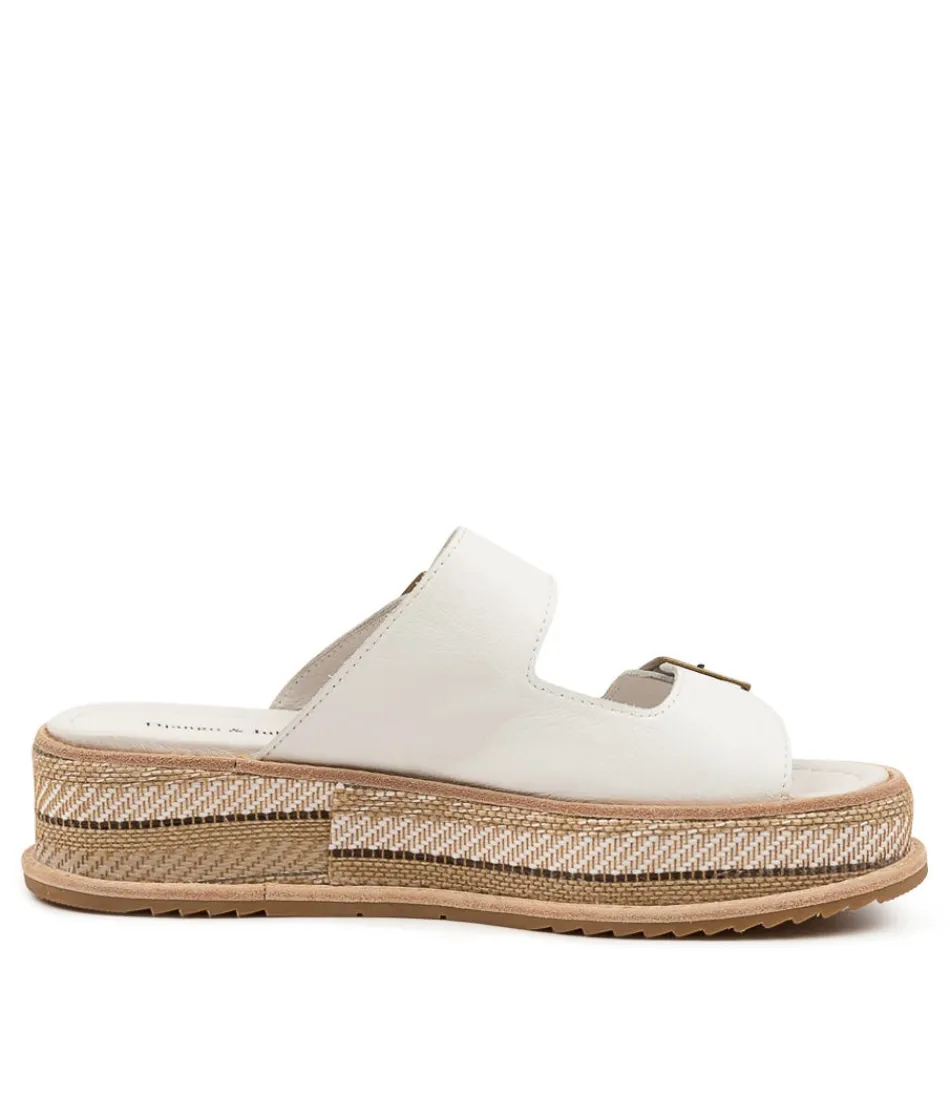 Escarpins Marque Django & Juliette - Modèle Vishu en Cuir Blanc Souple - Style Bohème Chic pour Femme