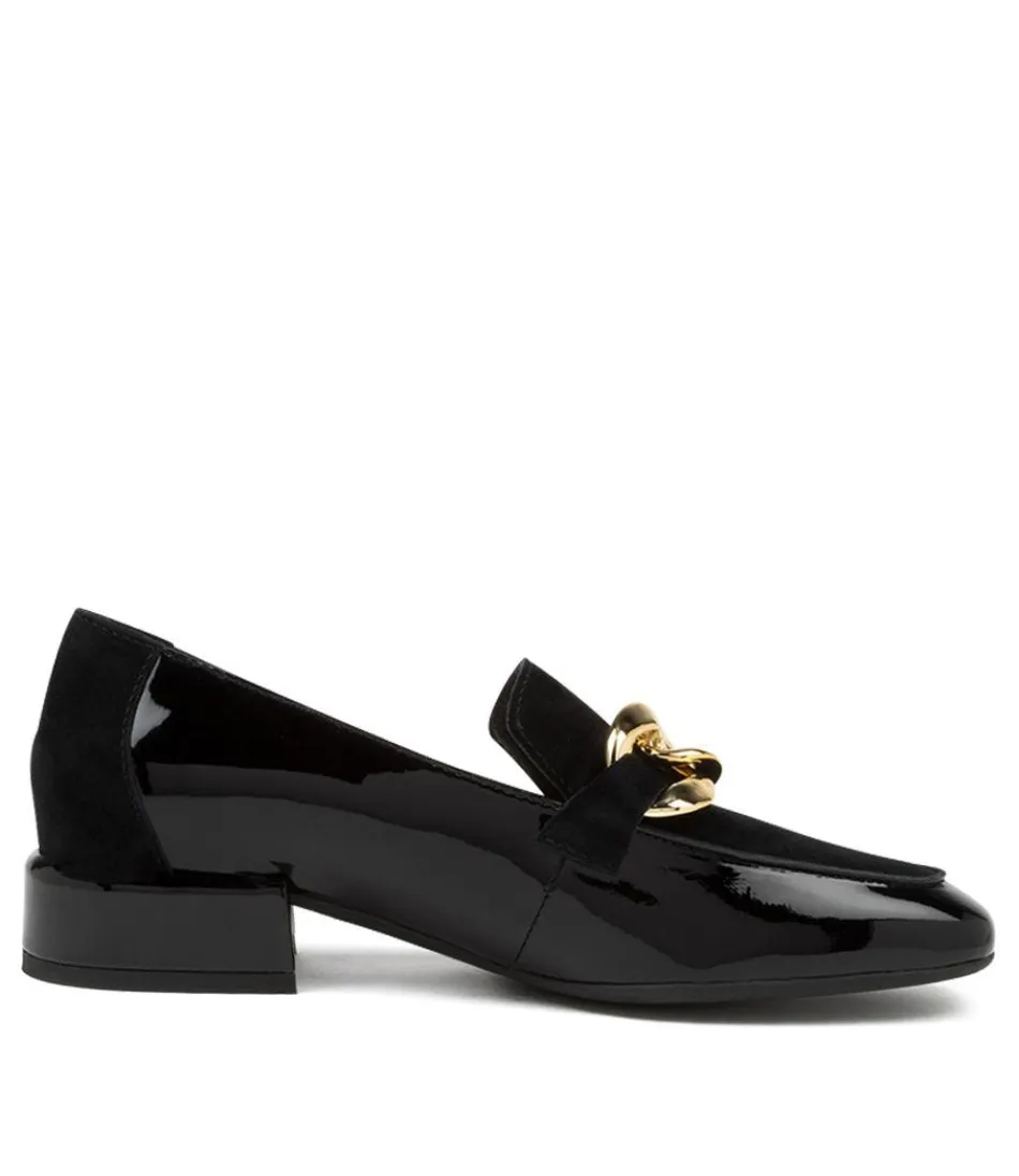 Escarpins Django & Juliette pour femme - Daim verni noir collection Vivandy, élégance urbaine et confort féminin