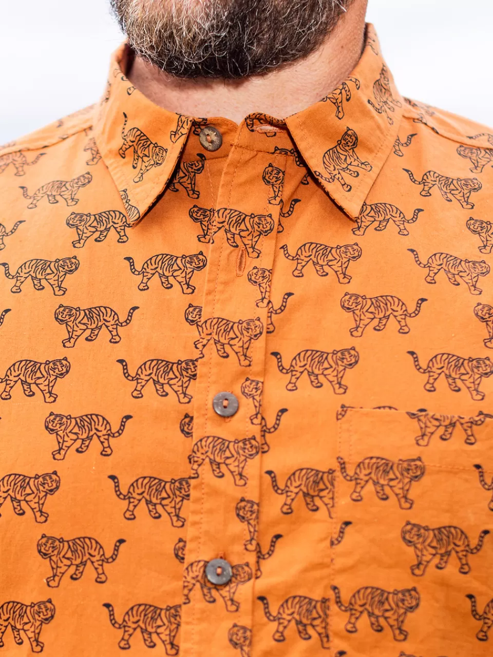 Chemise Luxe Tigre & Whiskey - Manches Longues Avril Cornell en Promotion Exclusive