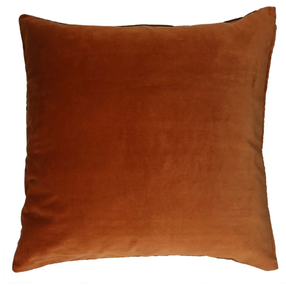 Coussin Décoratif Nature en Lin et Coton Écologique - 60x60 cm - Ton Chocolat Chaud - Collection WILDLIFE Pomax 

（：，，，。，，，）