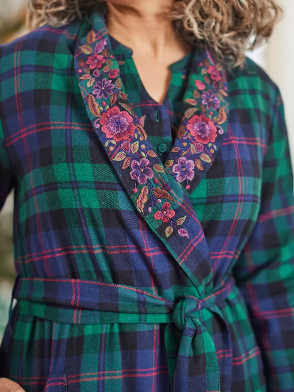 Robe de chambre hivernale brodée - Collection féérique April Cornell