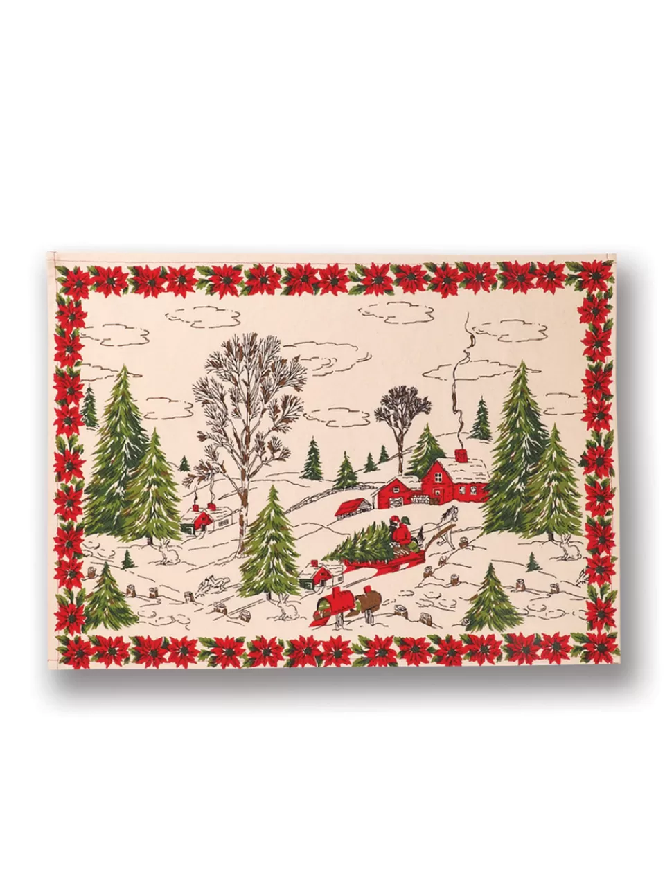 Serviettes de table festives Noël - Ensemble de 4 pièces signé April Cornell  

(Note: This French version uses natural phrasing with festive terminology, emphasizes the designer brand using 